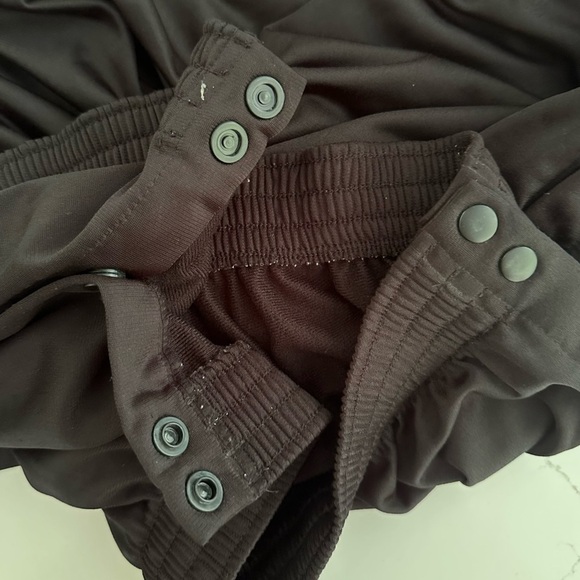 VTG 90s Nike Mens Black Break Away Pants Buttons Basketball ActiveWear Logo XL - Picture 5 of 6